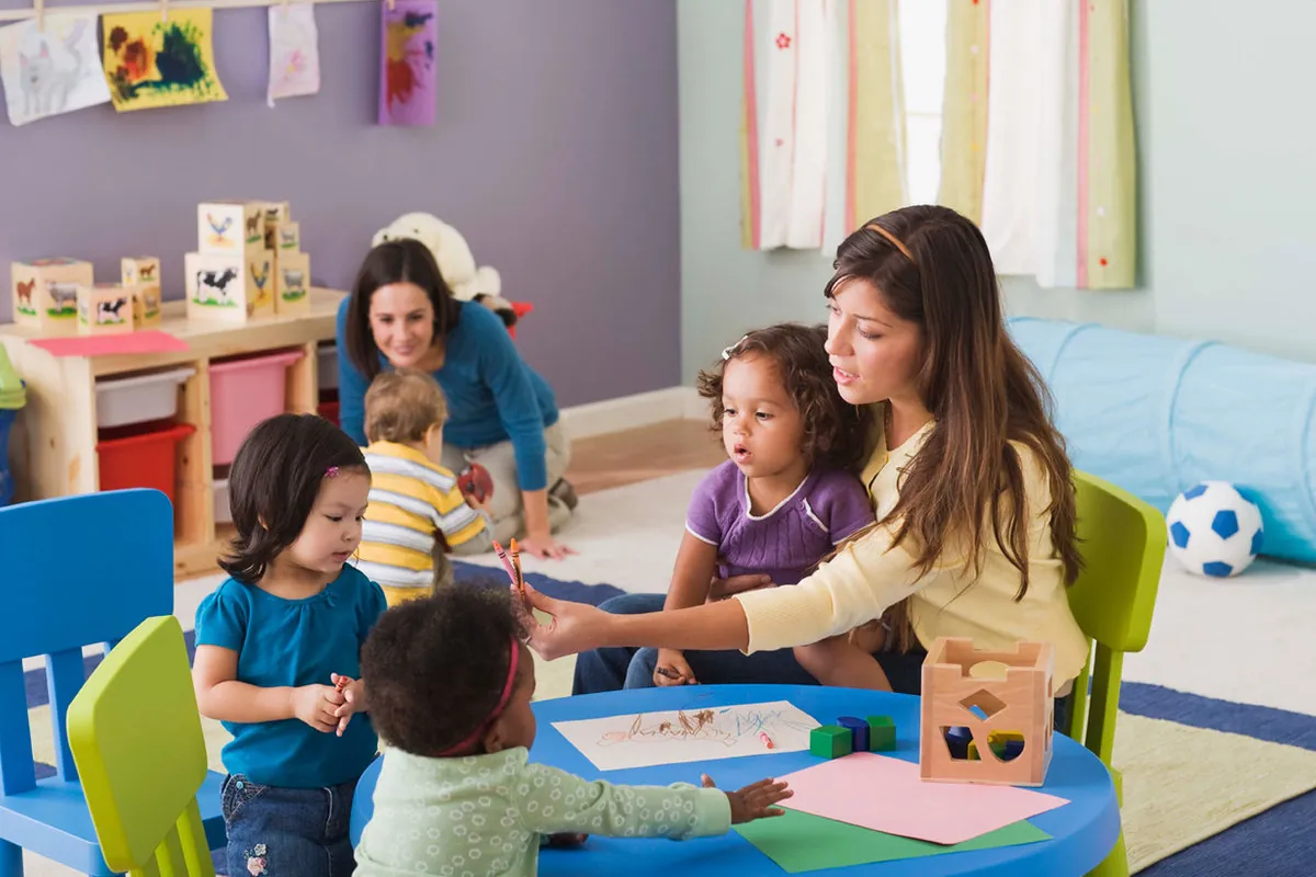 The calm Birrong nursery room for babies